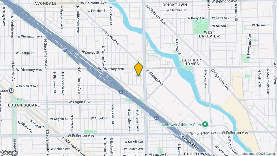 2727 N Artesian Ave Map and Location Details