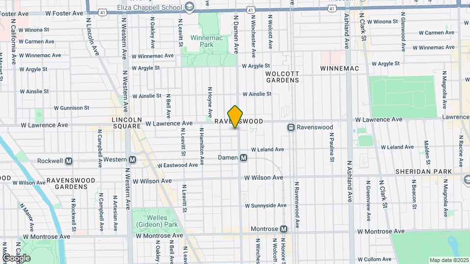 4734 N Damen Ave Map and Location Details