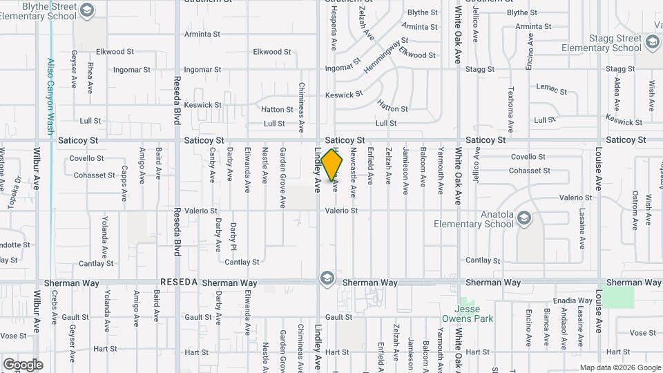 7445 Hesperia Ave Map and Location Details