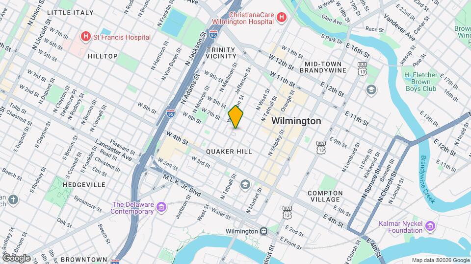 608 Washington St Map and Location Details