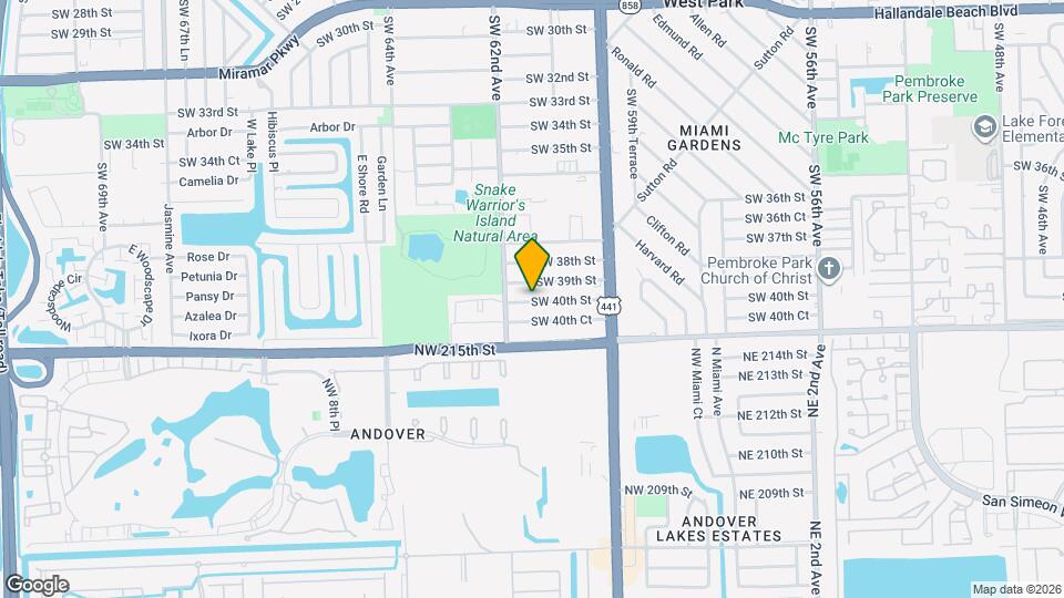 6125 SW 40th St Mapa y Detalles de la Ubicación