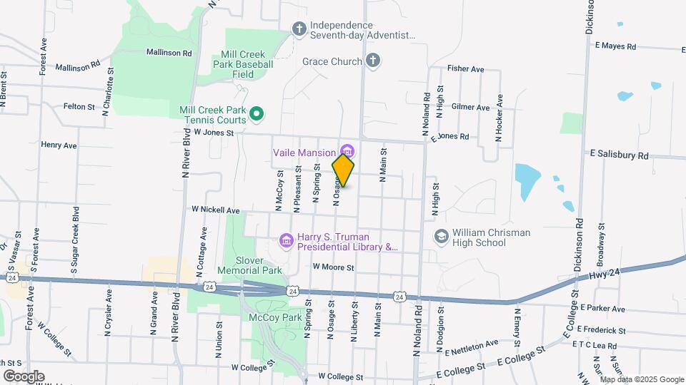 1327 N Osage St Map and Location Details