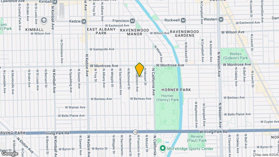 4309 N Francisco Ave Map and Location Details