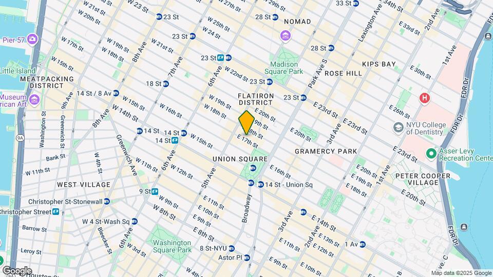 13 E 17th St Mapa y Detalles de la Ubicación