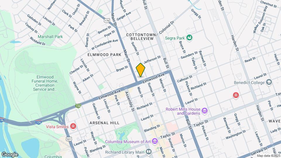 1215 Elmwood Ave Map and Location Details