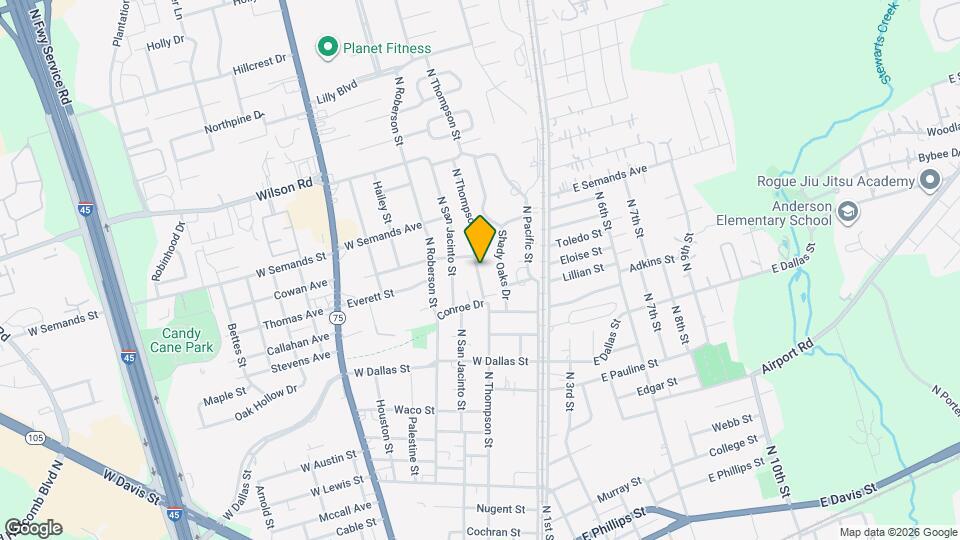 1522 N Thompson St Map and Location Details