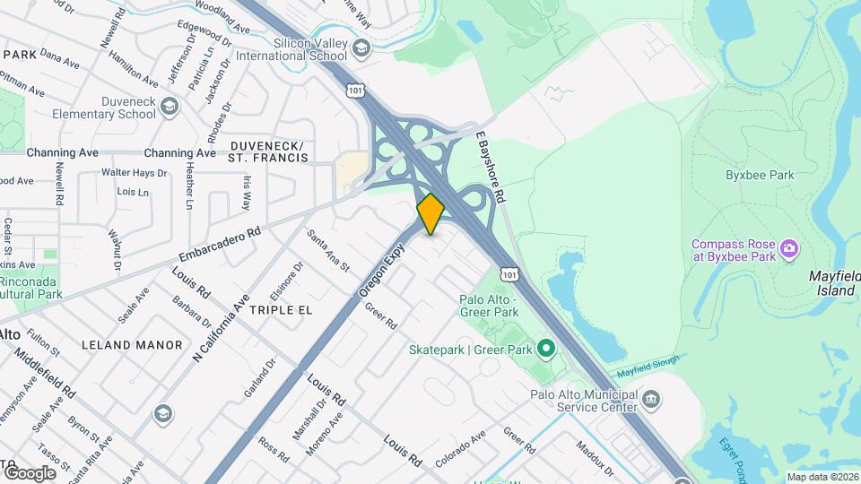 2450 W Bayshore Rd Map and Location Details