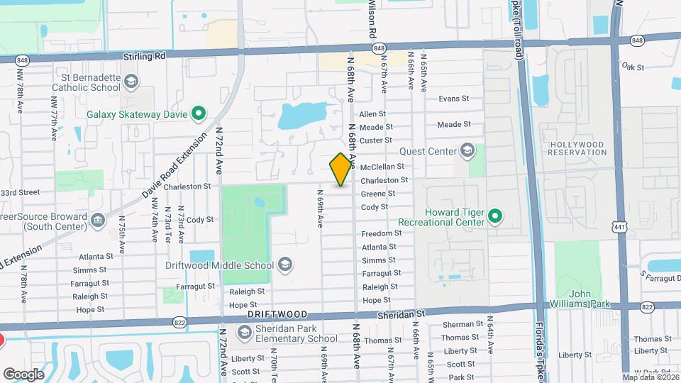 6831 Greene St Map and Location Details