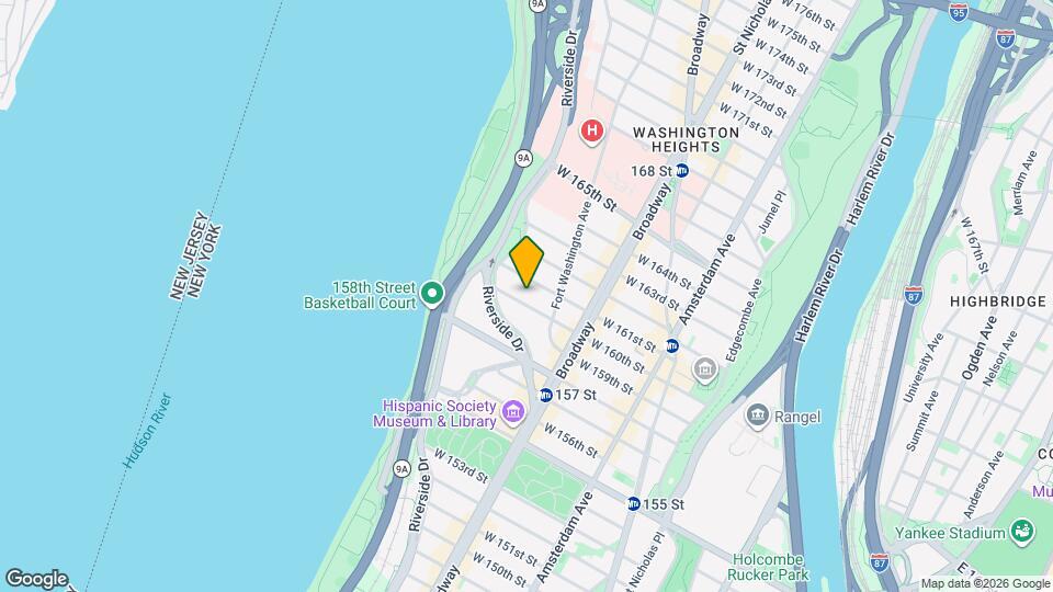 West 160th Street, Unit 1D Map and Location Details