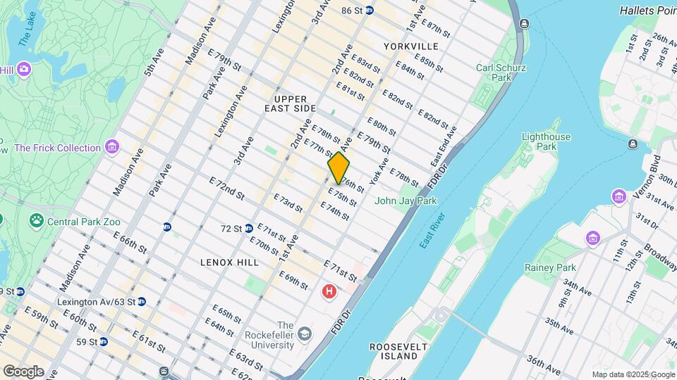 415 E 75th St Map and Location Details