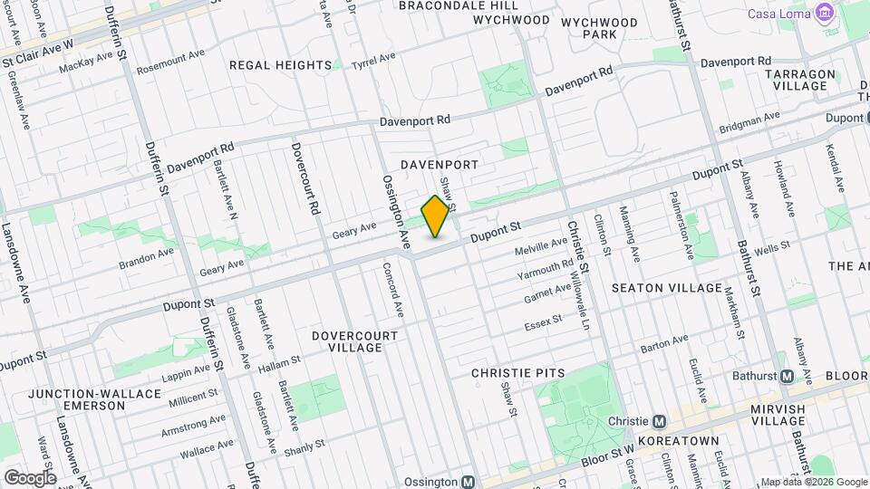 858 Dupont St Map and Location Details