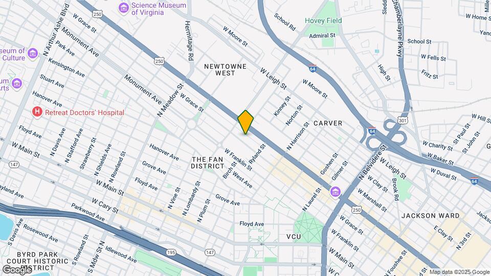 1128 W Grace St Mapa y Detalles de la Ubicación