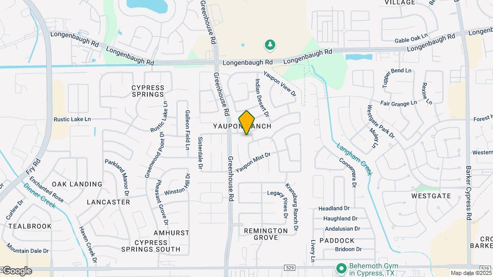 19314 Yaupon Creek Dr Map and Location Details