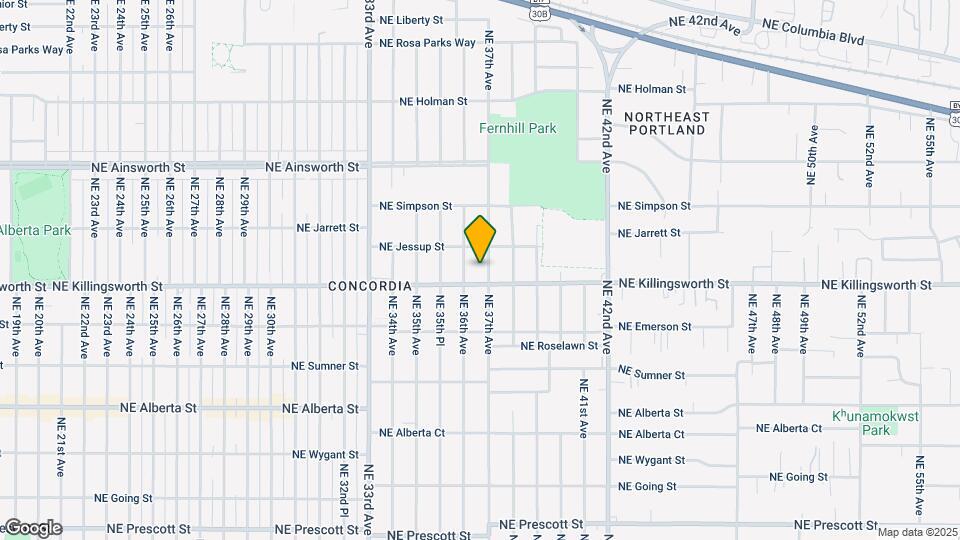 5527 NE 37th Ave Map and Location Details