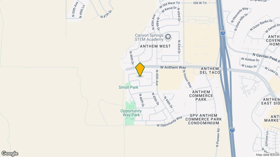 4608 W Crosswater Way Mapa y Detalles de la Ubicación