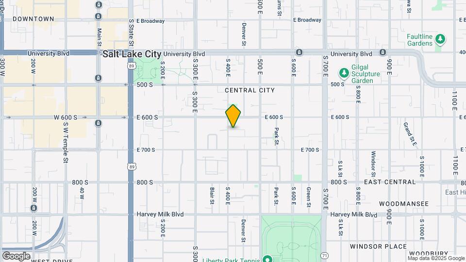 629 S 400 E Map and Location Details