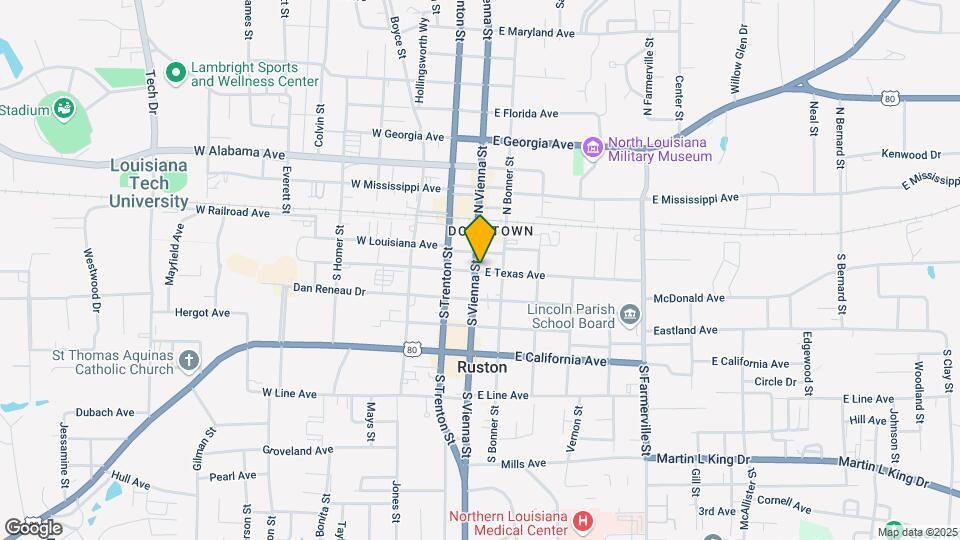 107 E Texas Ave Map and Location Details