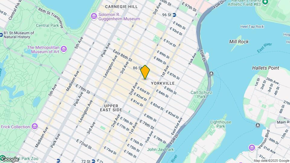 315 East 84th St Mapa y Detalles de la Ubicación