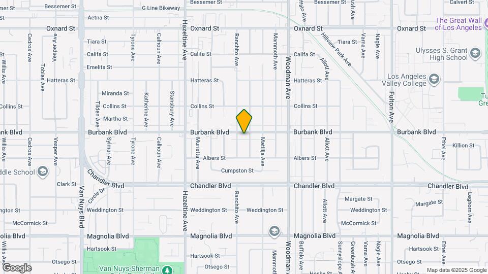 13838 Burbank Blvd Map and Location Details