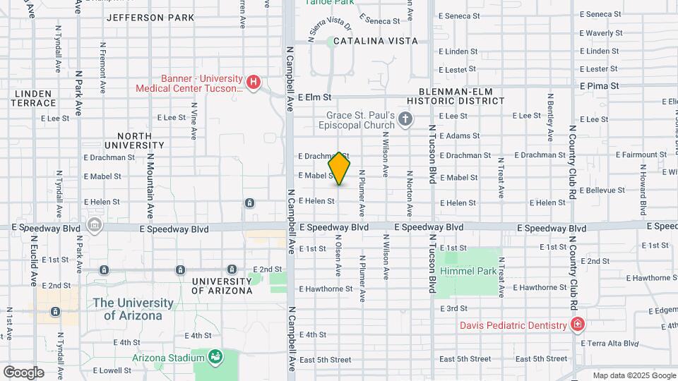 1222 N Olsen Ave Map and Location Details