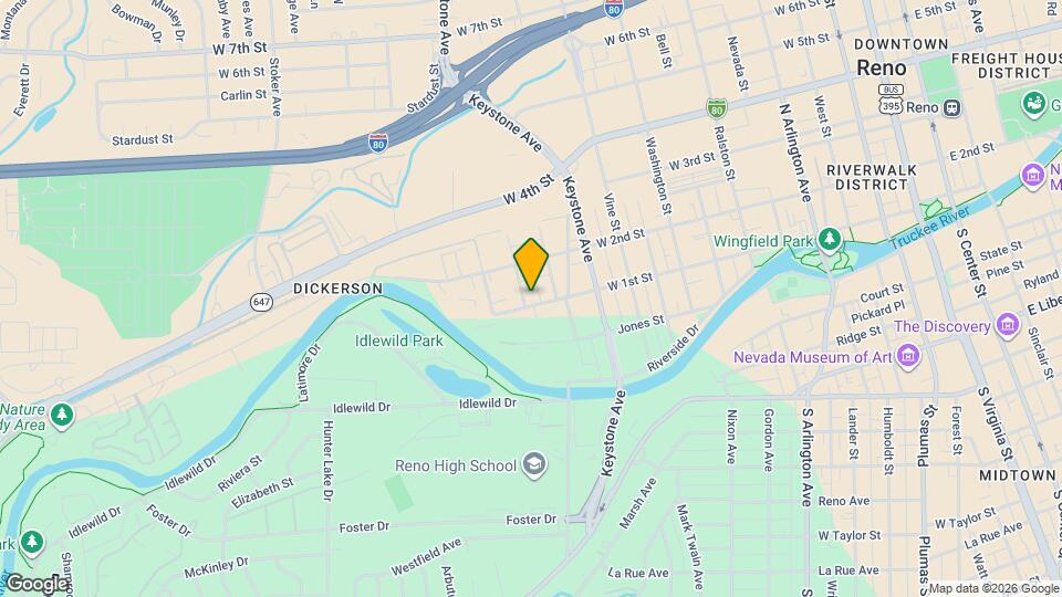 1145 W 1st St Map and Location Details