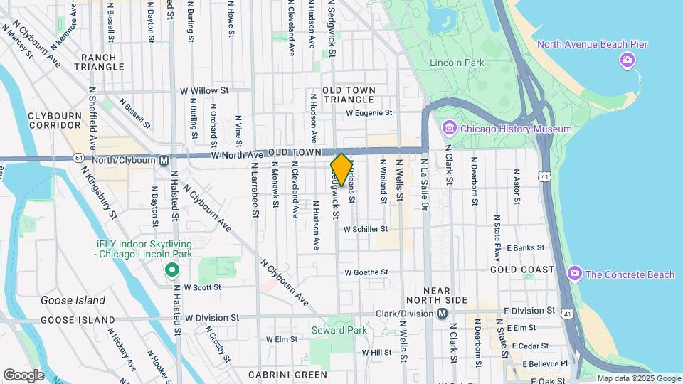 1455 N Sedgwick St Map and Location Details