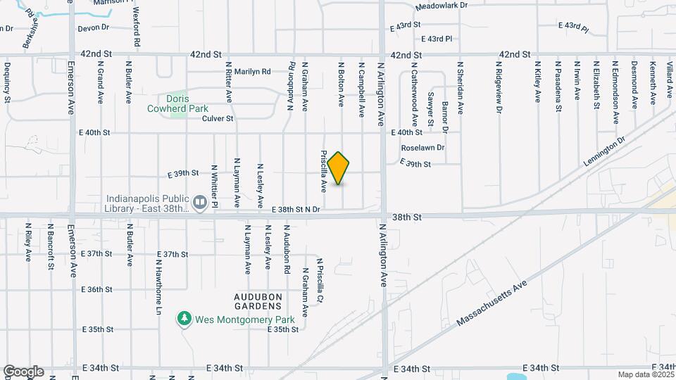 3 Bedroom Home located on Indy's eastside Map and Location Details