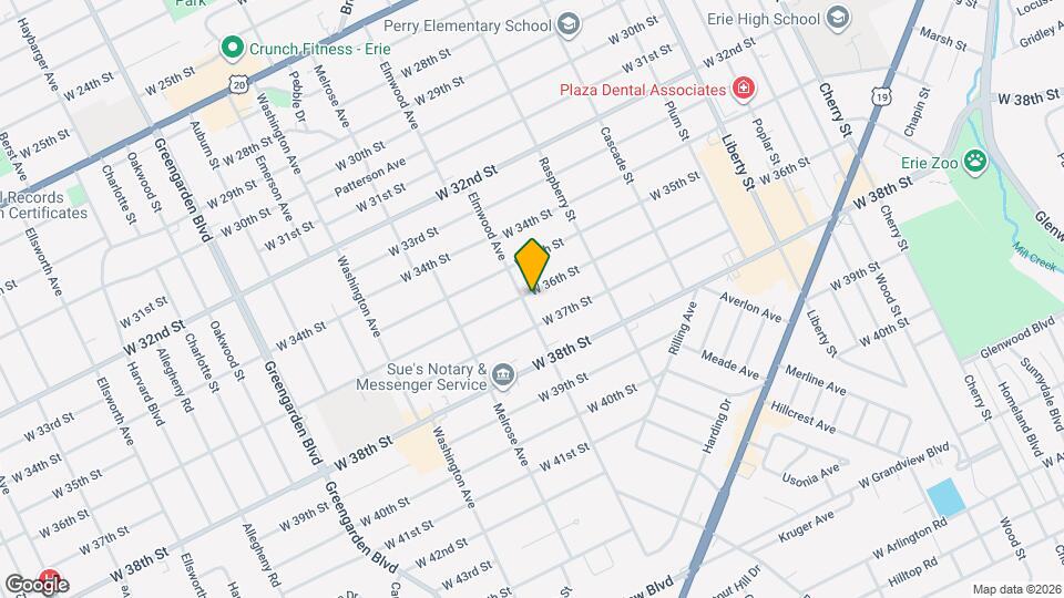 1225 W 36th St Map and Location Details