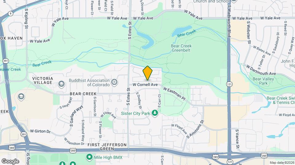 8733 W Cornell Ave Map and Location Details