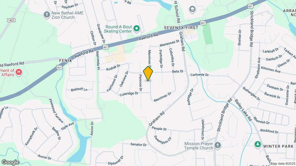 1954 Merrimac Dr Map and Location Details