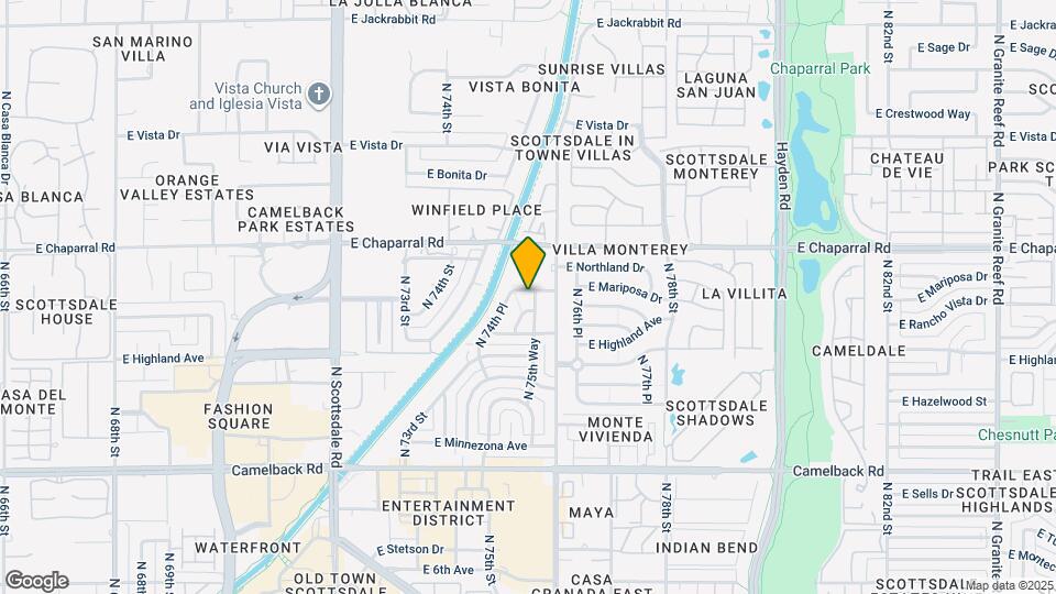7525 E Mariposa Dr Map and Location Details