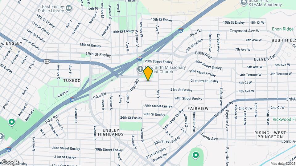 2333 22nd St Ensley Map and Location Details