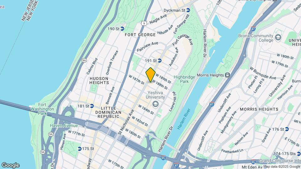 565 W 187th St Mapa y Detalles de la Ubicación