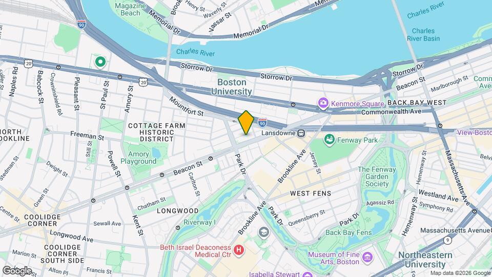 862 Beacon St, Unit 1 Map and Location Details