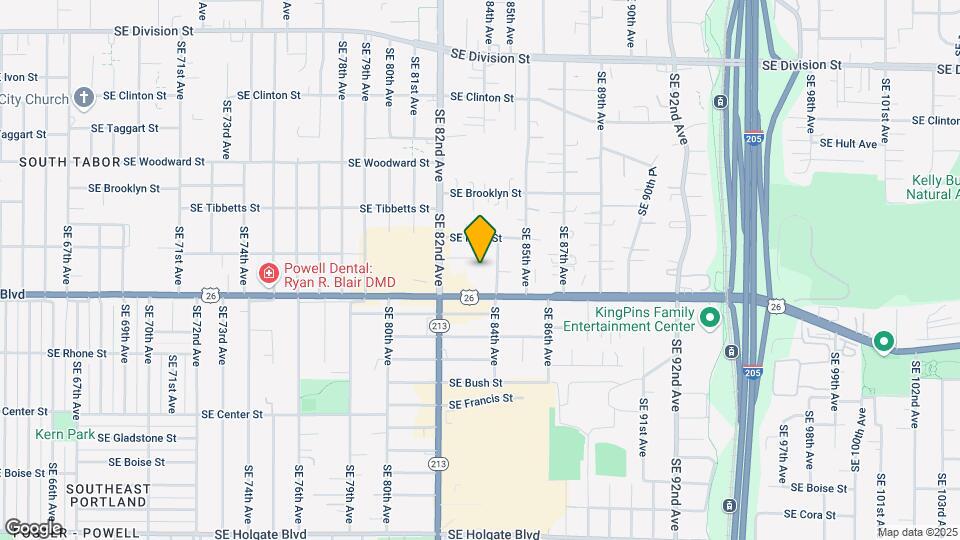 8320 SE Franklin St Map and Location Details