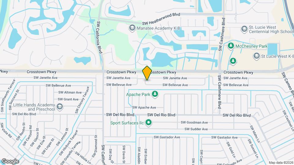 1391 SW Bellevue Ave Map and Location Details