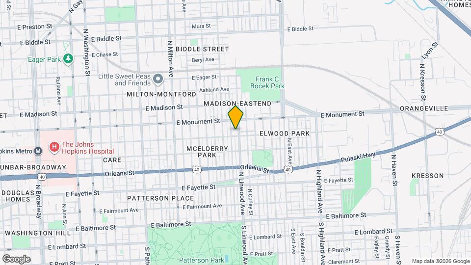 600 N Linwood Ave Map and Location Details