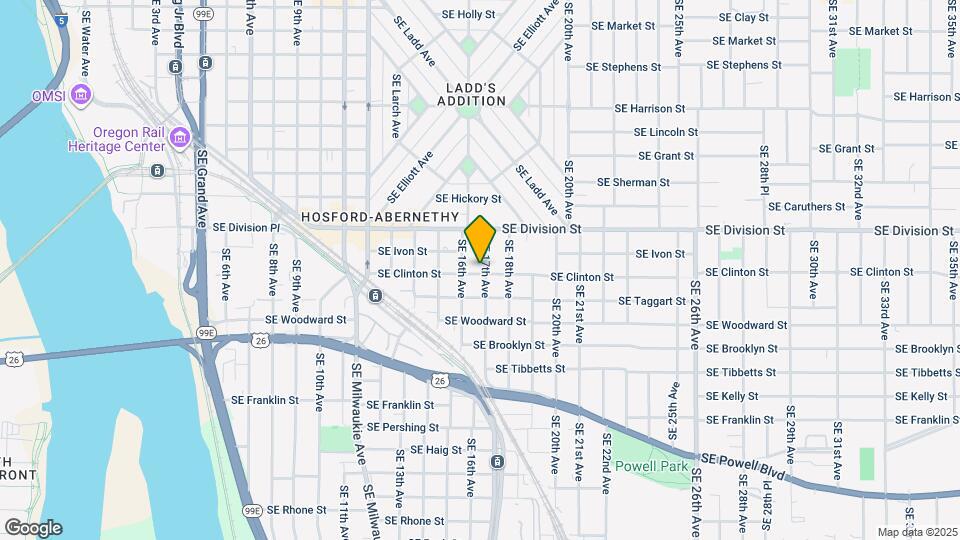 1635 SE Clinton St Map and Location Details