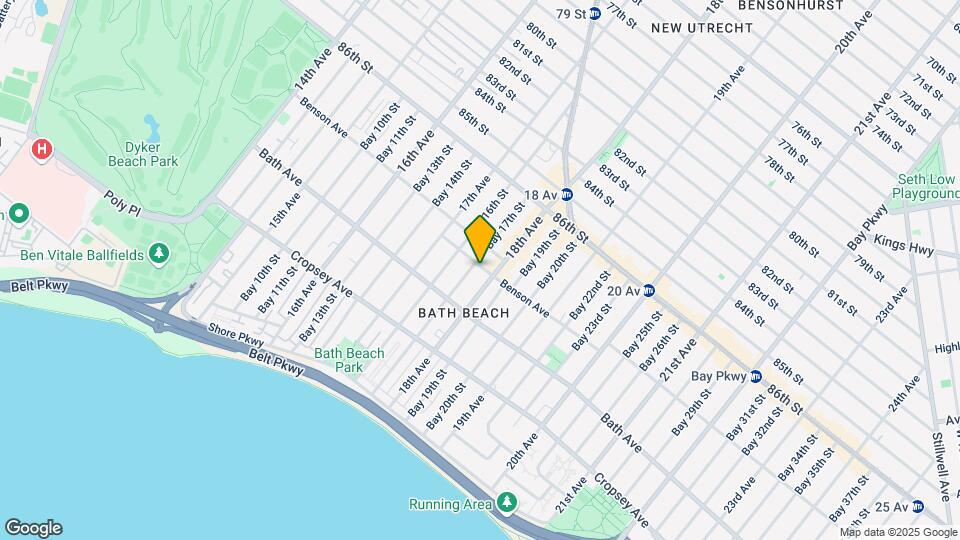 105 Bay 17th St, Unit SF Map and Location Details