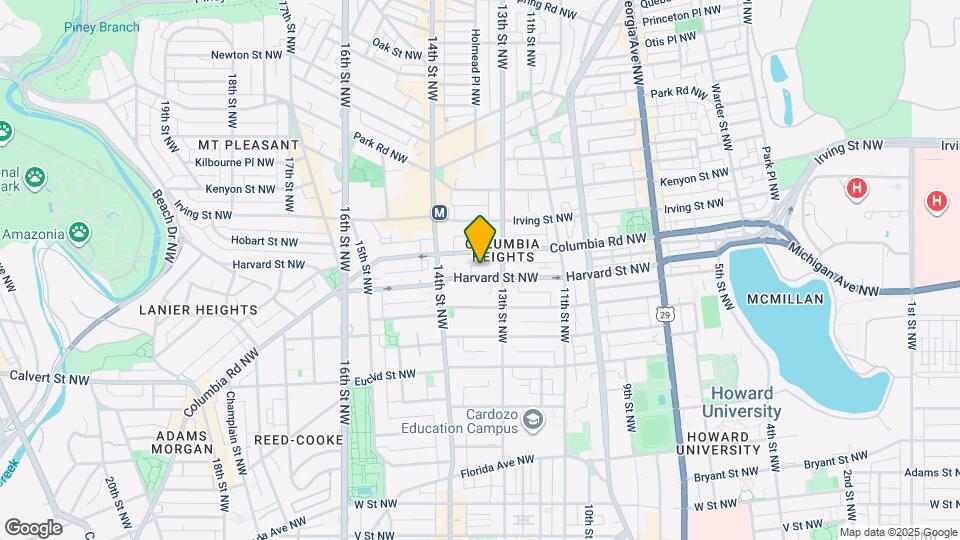 1327 Harvard St NW Map and Location Details