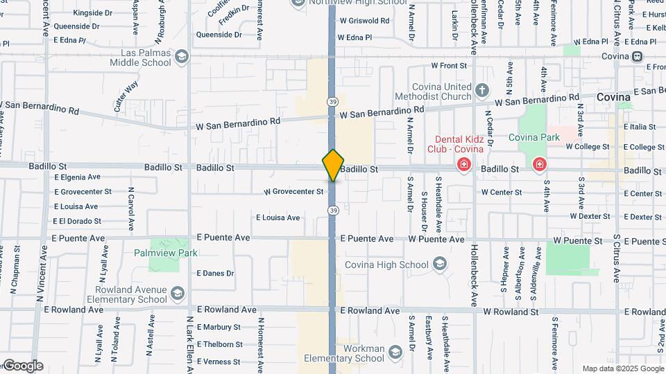 812 N Azusa Ave Map and Location Details
