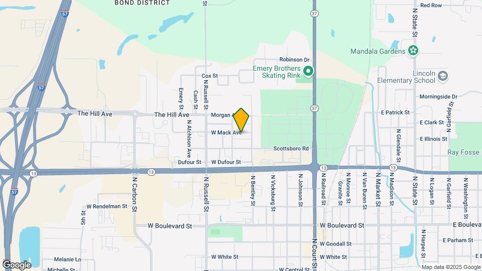 1209 W Mack Ave Mapa y Detalles de la Ubicación