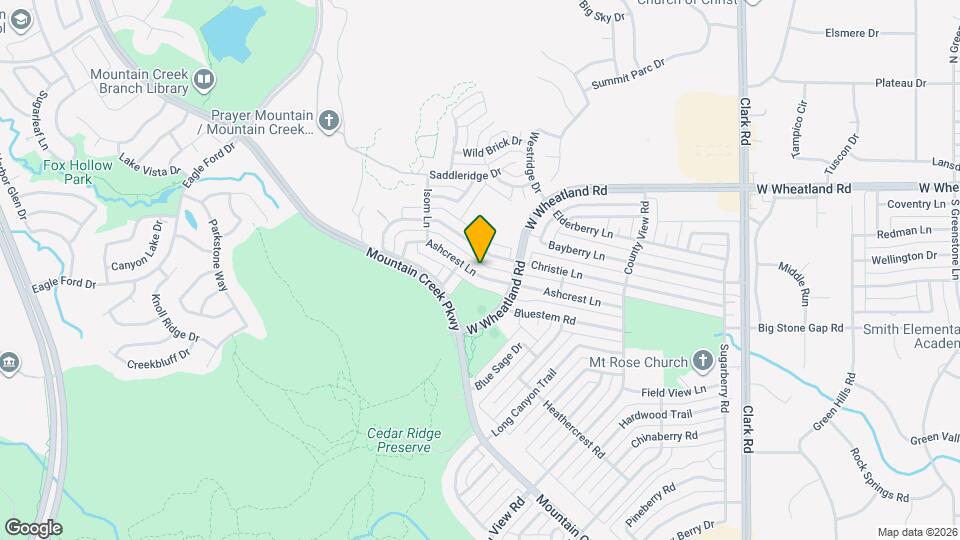 7525 Ashcrest Ln Map and Location Details