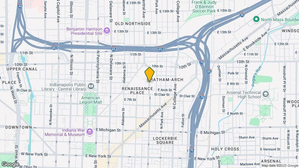877 N East St Map and Location Details