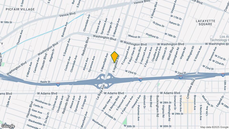 2223 S Highland Ave, Unit 2225.5 Map and Location Details