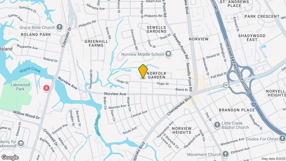 1004 Hugo St Map and Location Details