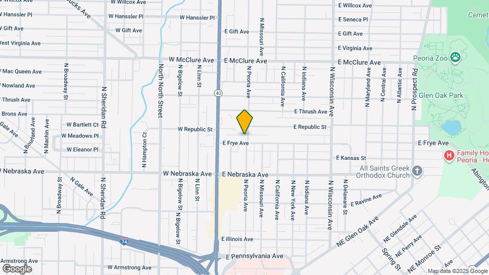 2107 N Peoria Ave Mapa y Detalles de la Ubicación
