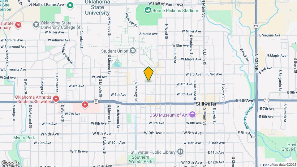 Prime Place Stillwater - Hester Location Mapa y Detalles de la Ubicación