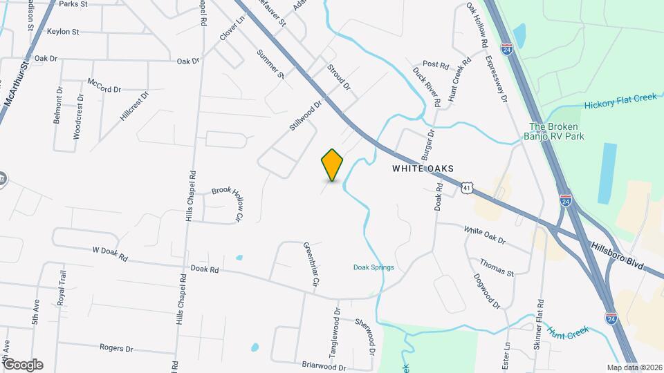 203 Creek Wood Rd Map and Location Details