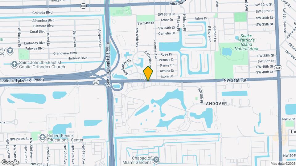 21403 NW 13th Ct Map and Location Details